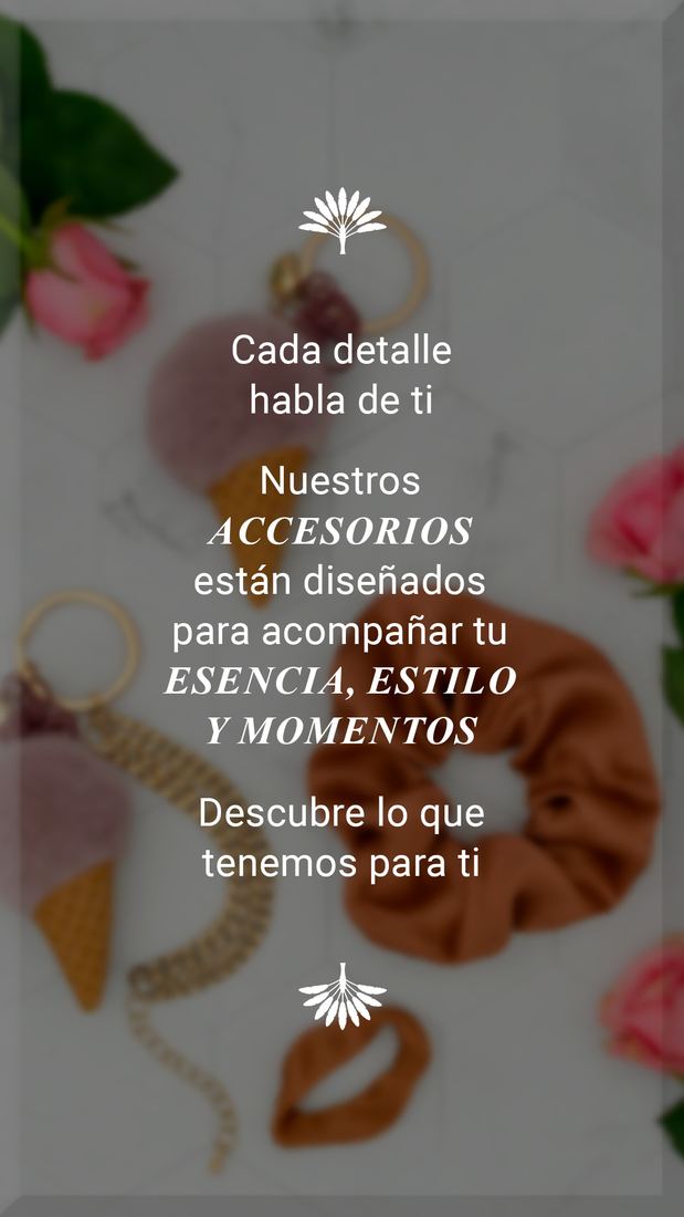 Destacada: cada detalle habla de ti. Velo gris, texto centrado y el simbolo cerrando arriba y abajo.