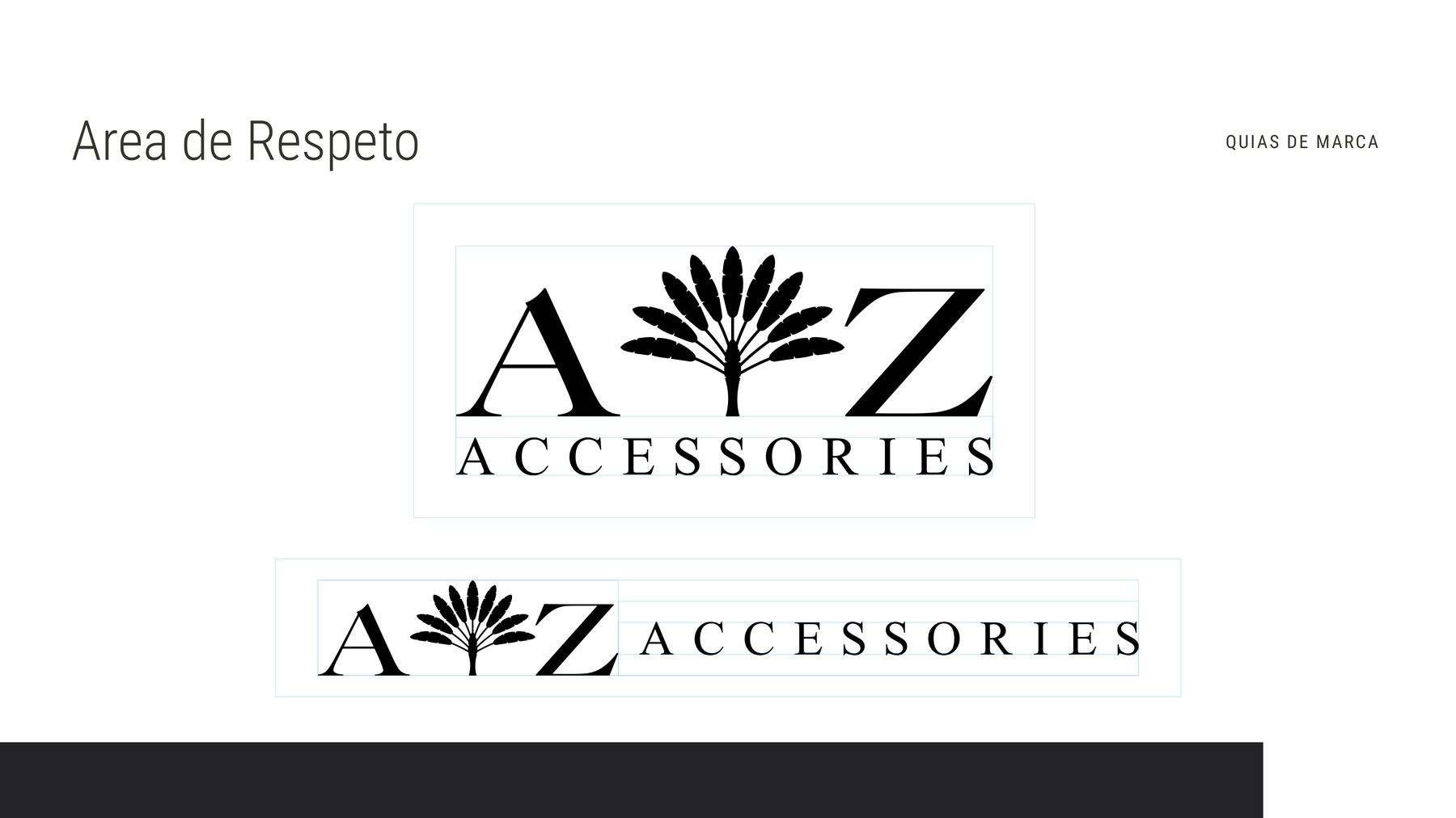 AZ: area de respeto para la version vertical y la horizontal.