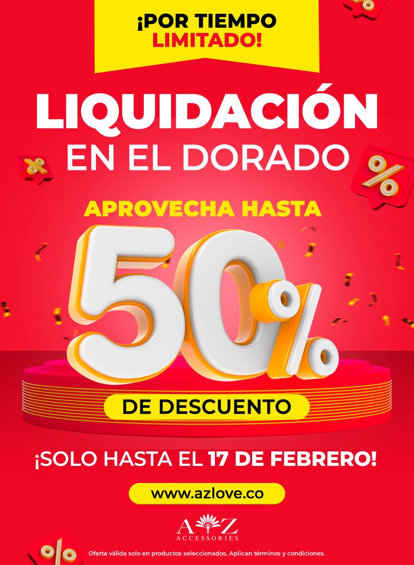 Liquidacion en El Dorado, con fecha de corte dentro del arte.