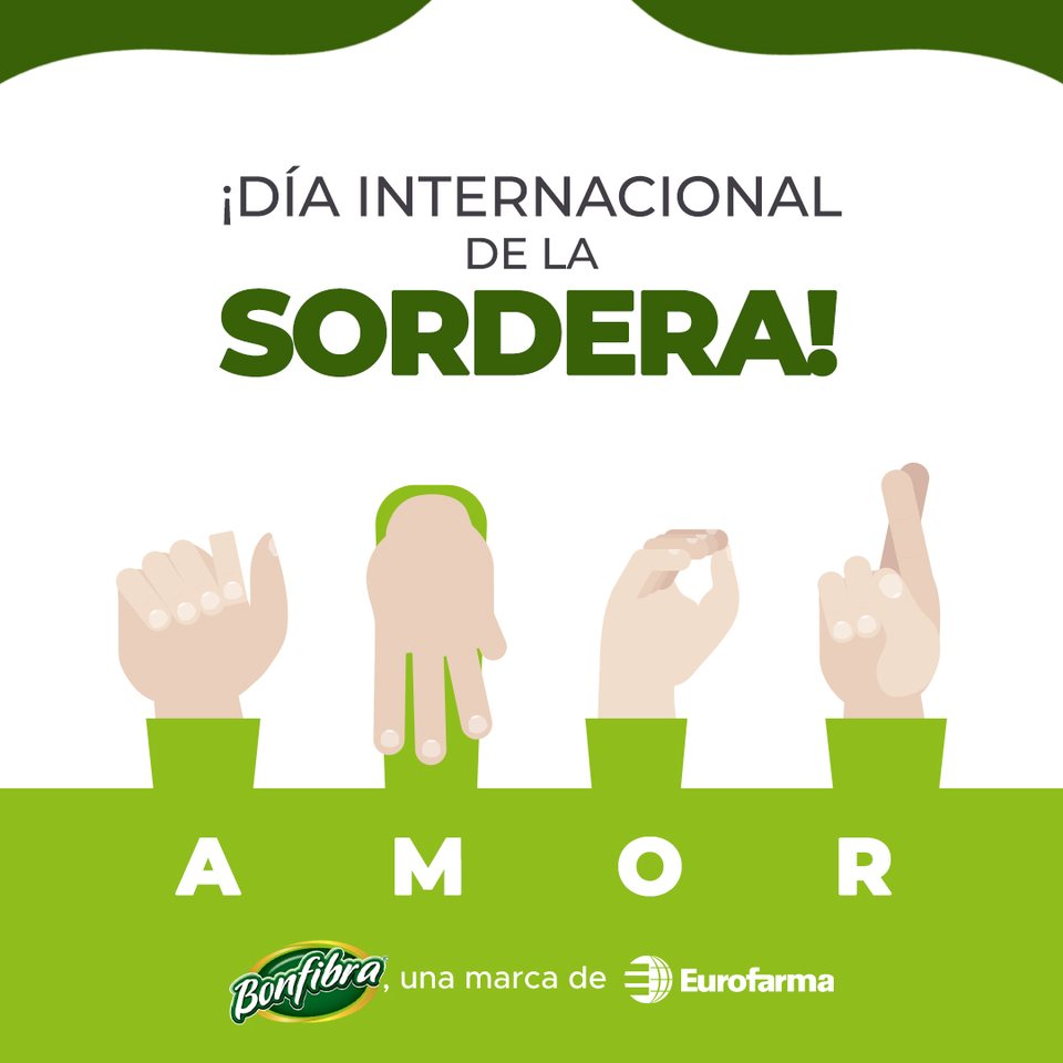 Día internacional de la sordera, la palabra AMOR en lengua de señas, ago 2022
