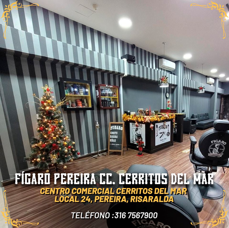 Pieza de feed de la sede Fígaro Pereira CC. Cerritos del Mar, con el local recién montado