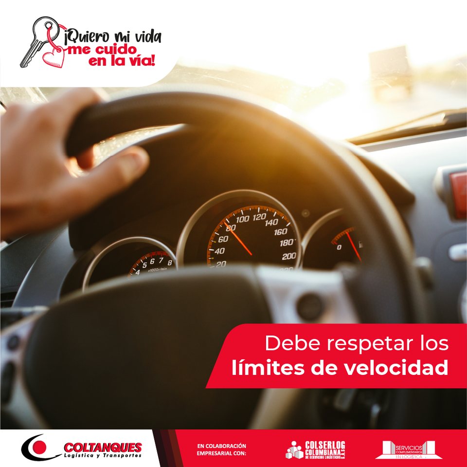 Un conductor debe respetar los límites de velocidad