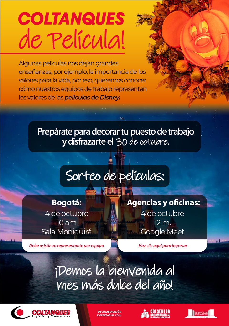Coltanques de película: actividad de Halloween para las sedes, oct 2021