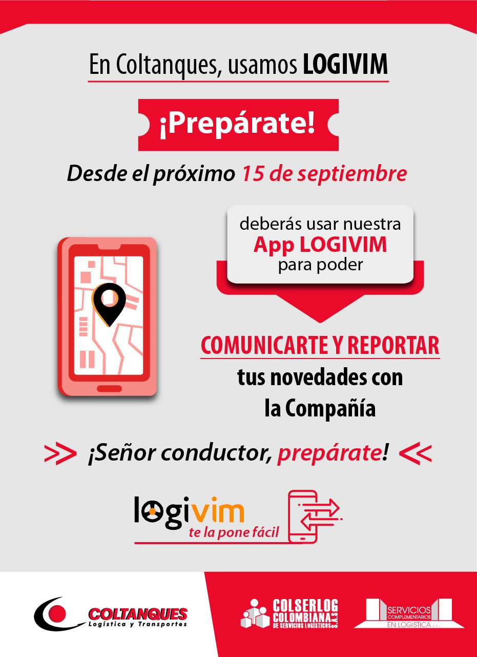 Correo de lanzamiento de la aplicación LOGIVIM para conductores, ago 2021