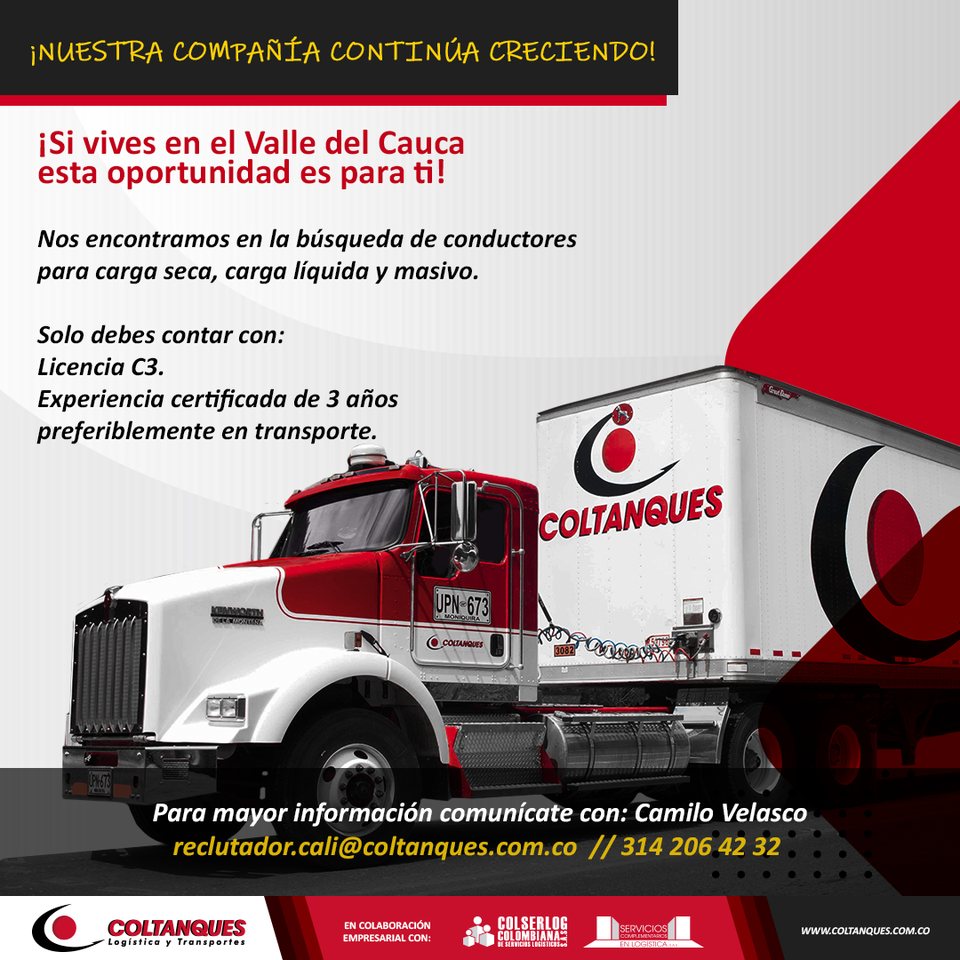 Convocatoria de conductores para el Valle del Cauca