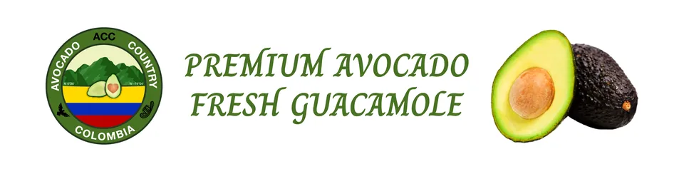 Arte plano de la banda del envase de guacamole.