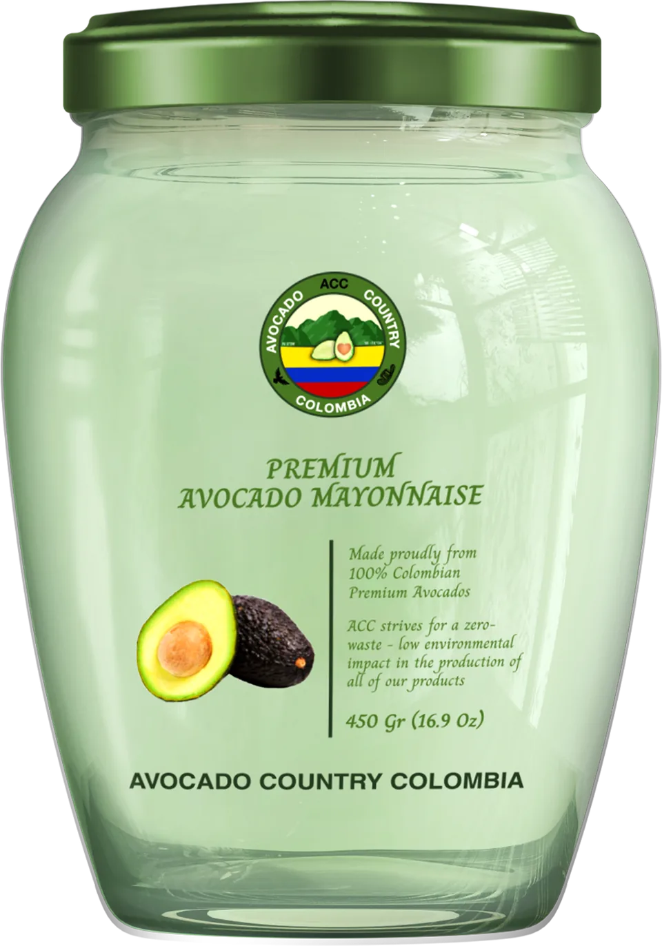 Envase de mayonesa de aguacate de 450 gramos.
