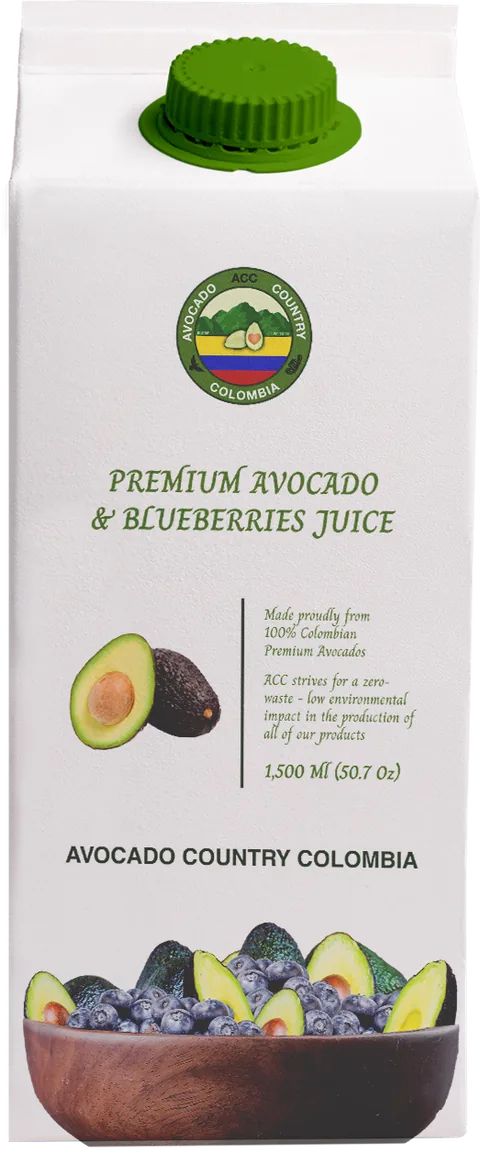 Jugo de aguacate y arándanos de 1.500 ml.