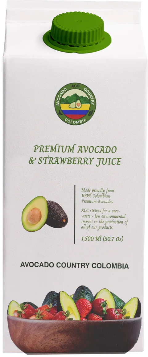 Jugo de aguacate y fresa de 1.500 ml.