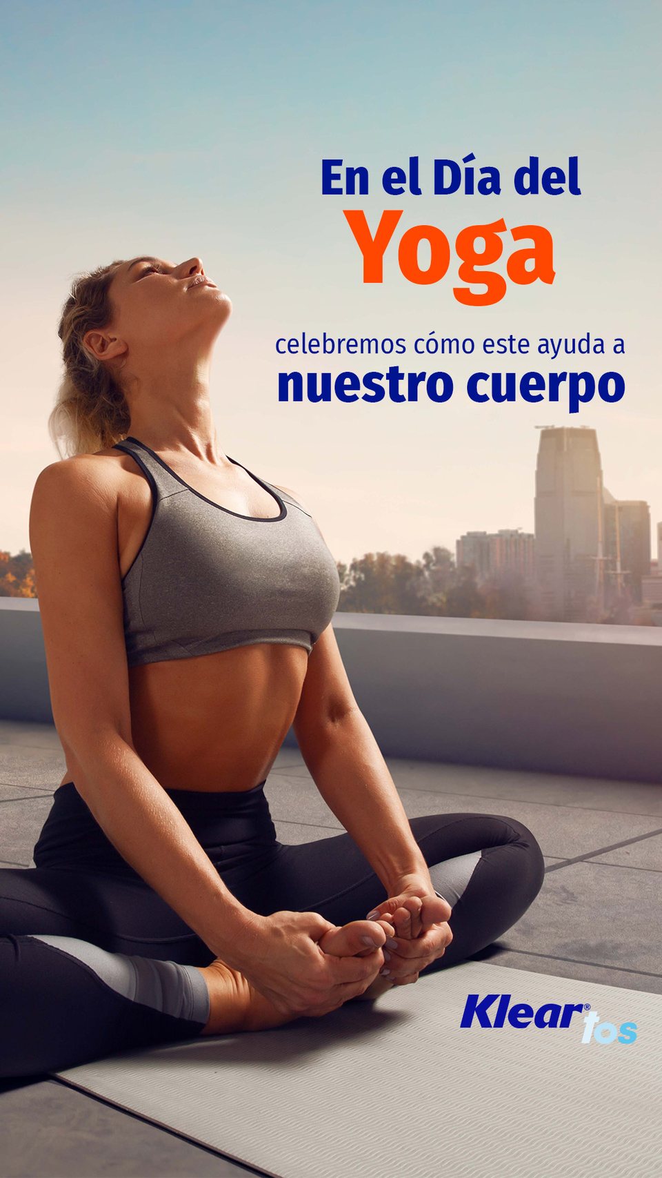 La primera pieza del yoga en vertical: el encuadre se alarga hacia el cielo y el titular se parte en dos lineas
