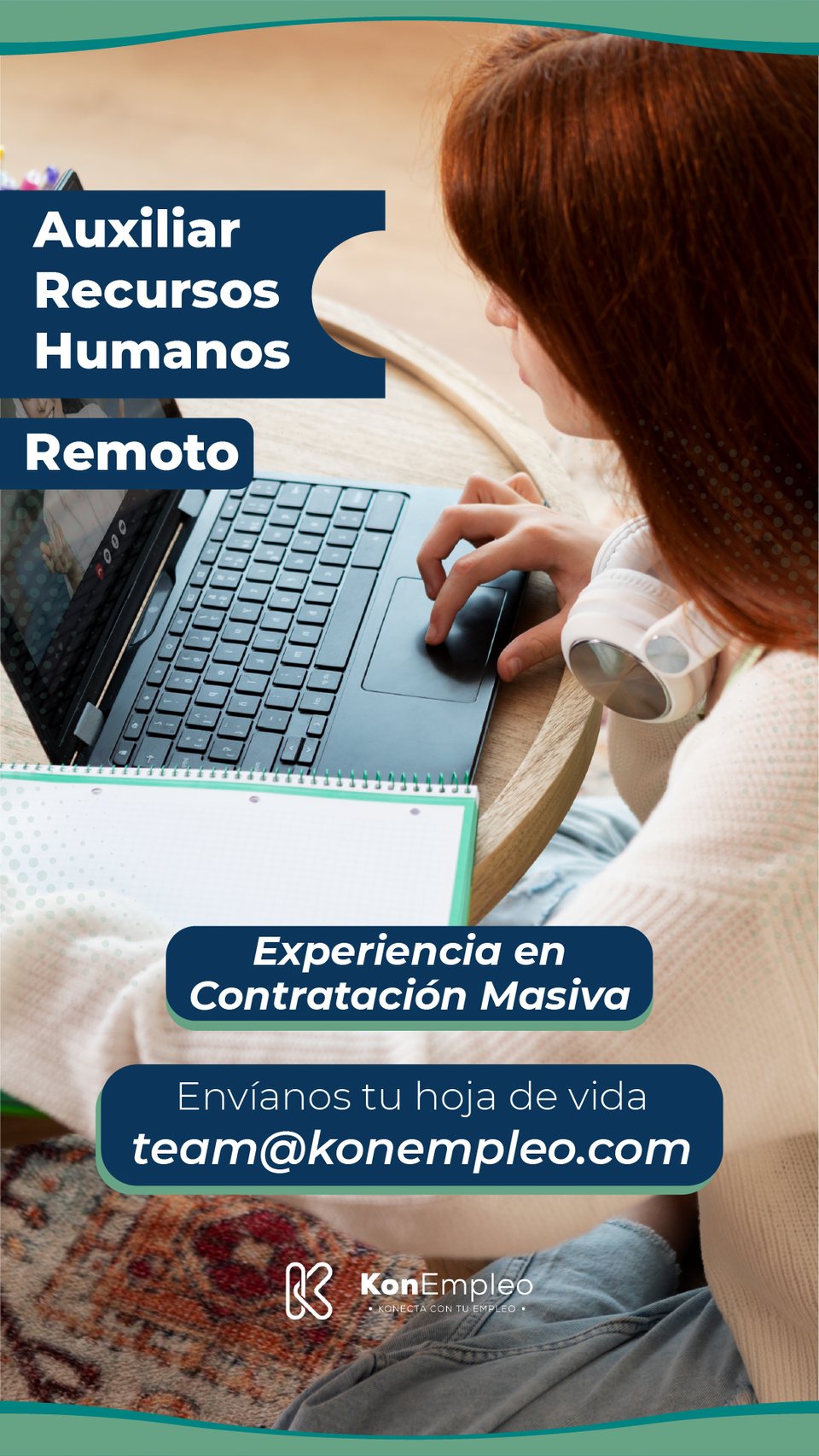 Auxiliar de Recursos Humanos · remoto · contratación masiva